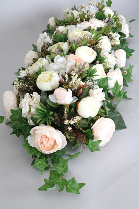 Düğün Nişan Söz Masa Çiçeği Hazır Tag Çiçeği 40 cm x 110 cm Model 3 - Thumbnail