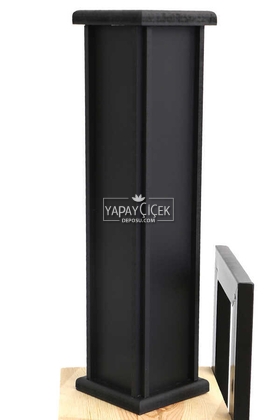 50 cm Siyah Ahşap Vazo Trend Model - Thumbnail