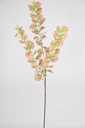Yapay Çiçek Deposu - Yapay Islak Okaliptus Dalı 82 cm Somon