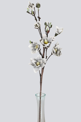 Yapay Çiçek Deposu - Exclusive Lateks Manolya 120 cm Gri