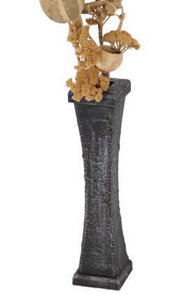 Minyatür Ahşap Vazoda Tropik Kuru Çiçek 70 cm Model 5 - Thumbnail