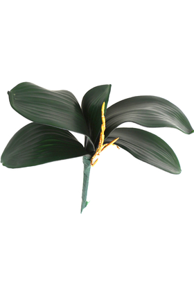 Yapay Çiçek Deposu - Yapay 5 Dallı Islak Orkide Yaprağı