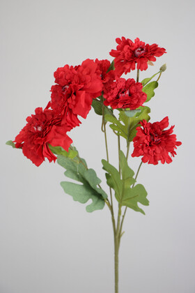 Yapay Çiçek Deposu - Yapay 6lı Gerbera Dalı 80 cm Kırmızı