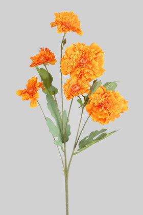 Yapay Çiçek Deposu - Yapay 6lı Gerbera Dalı 80 cm Turuncu