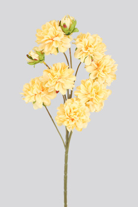 Yapay Çiçek Deposu - Yapay 9lu Bodur Kasımpatı Dalı 45 cm Somon