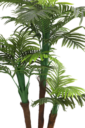 Yapay Ağaç 3 Gövdeli Areka Palmiyesi Ahşap Saksıda 170cm - Thumbnail