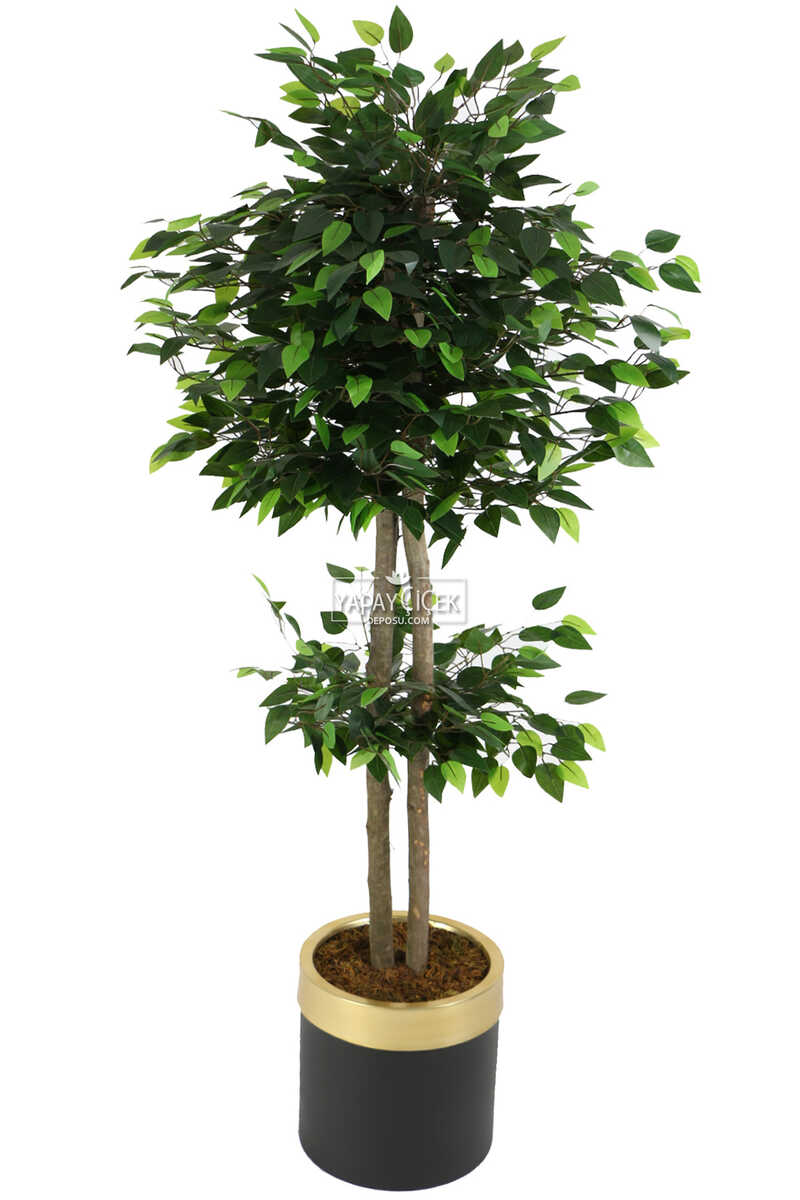 Metal Saksıda Yapay Benjamin Ağacı 160 Cm