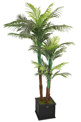 Yapay Çiçek Deposu - Yapay Ağaç Büyük Saksıda Dev Areka Palmiyesi 200 cm