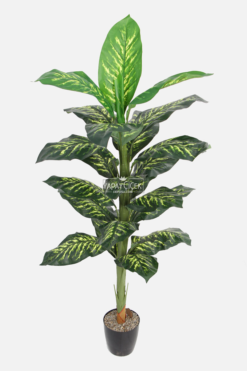 Yapay Ağaç Difenbahya 170 Cm Yeşil-sarı