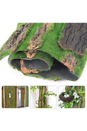 Yapay Duvar Dekoru Naturel Ağaç Kabuğu Yosun 50x100 - 3
