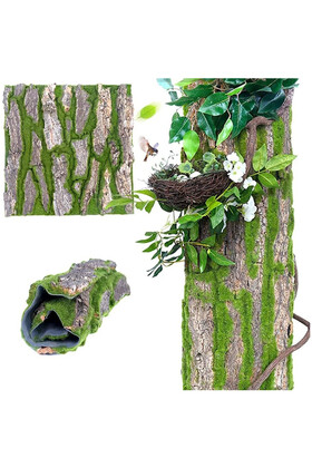 Yapay Duvar Dekoru Naturel Ağaç Kabuğu Yosun 50x100 - 5