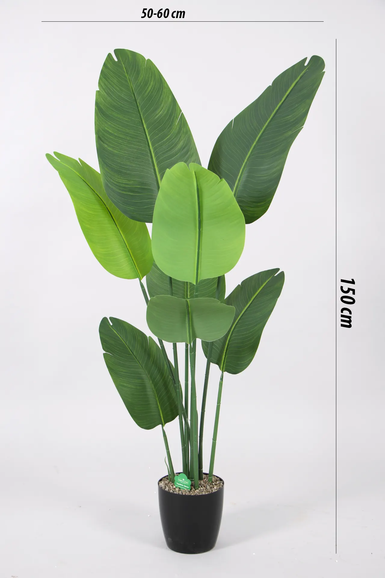 Yapay Ağaç Starliçe Gerçek Dokunuş 8 Dev Yaprak Yeşil 140-150 Cm - 2