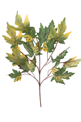 Yapay Çiçek Deposu - Yapay Akça Ağacı Dalı 70 cm Sarı-Yeşil