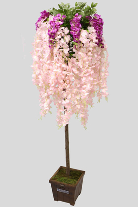 Yapay Çiçek Deposu - Yapay Akasya Ağacı Pembe Çiçekli 180cm