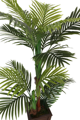 Yapay Ağaç Areka Palmiyesi Ahşap Saksıda 155cm - Thumbnail