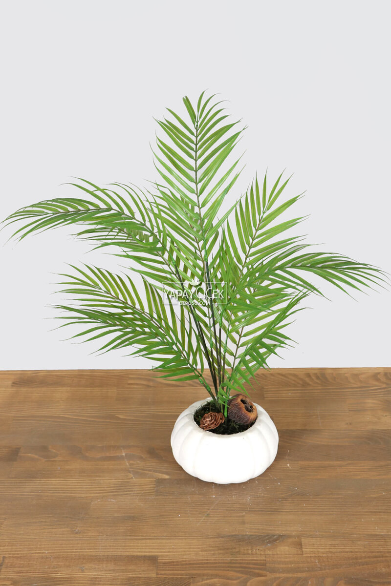 10 Yapraklı Yapay Areka Palmiyesi Ağacı 60 Cm Feniks