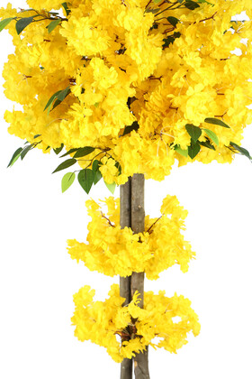 Yapay Bahar Dalı Ağacı 2 Gövdeli Sarı 180 cm - Thumbnail