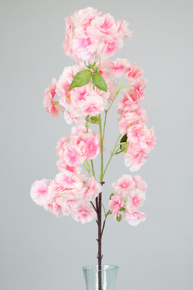 Yapay Çiçek Deposu - Yapay Lüx Kabarık Bahar Dalı 100 cm Pembe