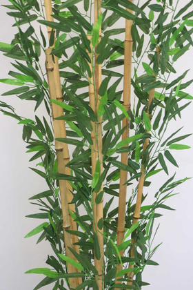 Yapay Bambu Ağacı 6 Gövde 180 cm Lüx Kahverengi Ahşap Saksılı Model 16 - Thumbnail