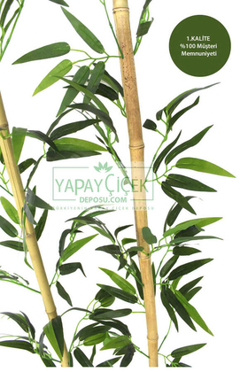 170 cm Yapay 20 Dal Yapraklı Doğal Bambu Tip1 - Thumbnail
