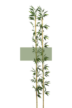 220cm Yapay 18Dal Yapraklı Doğal Bambu Tip5 - Thumbnail