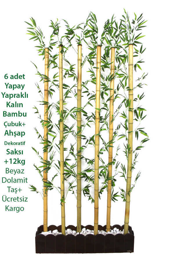 Kalın Bambu Dekoru Seperatör (20x100x230 Cm)