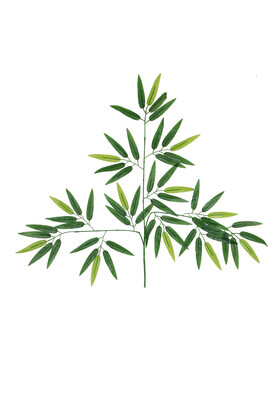Yapay Kaliteli Bambu Yaprağı Dalı 57 cm (Islak Dokulu) - 1