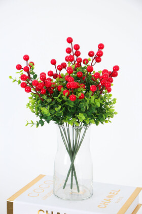 Yapay Top Berry Kokina Demeti Yeni Yıl Çiçeği Yılbaşı Süsü 35 cm - 2