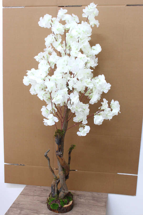 Yapay Beyaz Bahar Dalı Ağacı 120 cm - Thumbnail