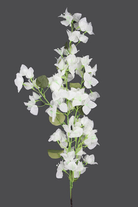 Yapay Çiçek Deposu - Dekoratif Lüx Yapay Begonvil Dalı 120 cm Beyaz