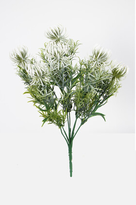 Yapay Çiçek Deposu - Yapay Ahtapot Bitkisi Demeti 30 cm Beyaz