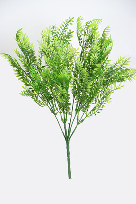 Yapay Çiçek Deposu - Yapay Kısa Tip Kuşkonmaz Bitkisi 40 cm Yeşil