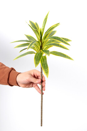 Yapay Bitki Dracaena Reflexa Dalı 60 Yeşil-Sarı - 2