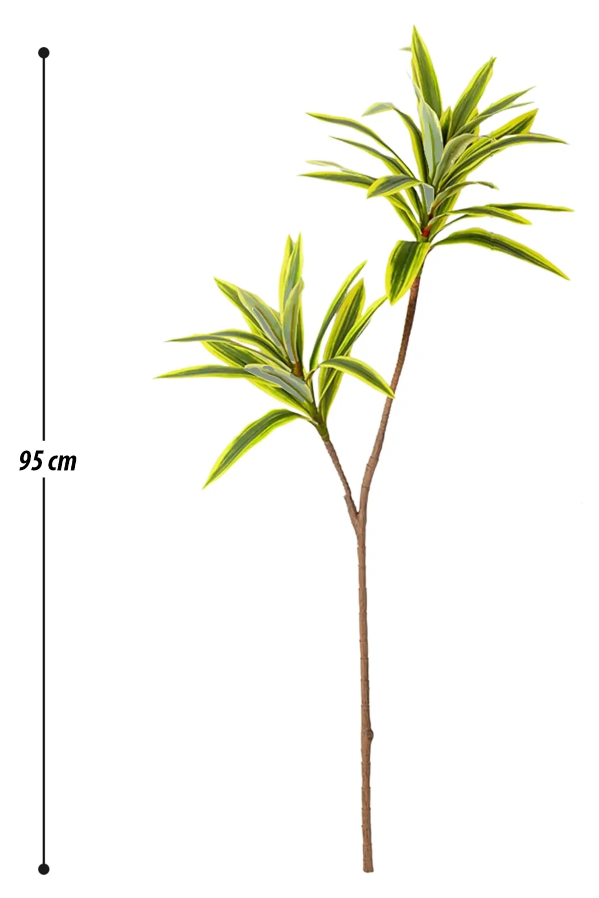 Yapay Bitki 2li Dracaena Reflexa Dalı 95 cm Yeşil-Sarı - 1
