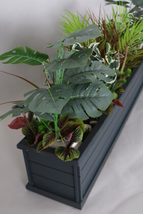 Yapay Bitkili İç Mekan Saksıda Aranjman 100 cm Model 1 - Thumbnail