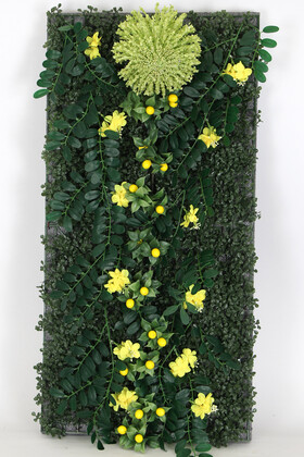 Yapay Çiçek Deposu - Yapay Dikey Bitki Hazır Duvar Paneli 50x100 cm Model 6