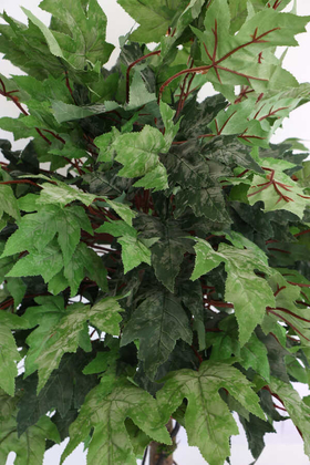 Yapay Bodur Çınar Ağacı 140 cm Pudralı Yeşil - Thumbnail