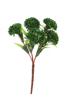 Yapay Çiçek Deposu - Yapay 5 Dallı Brokoli Bitkisi 30 cm Yeşil