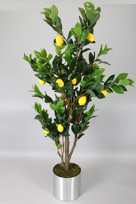 Metal Saksıda Yapay Lüx Limon Ağacı 190 cm - Yapay Çiçek Deposu