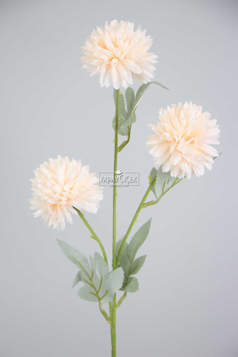 Yapay Çiçek 3lü Top Karanfil Dalı 62 Cm Somon