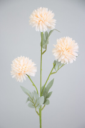 Yapay Çiçek Deposu - Yapay Çiçek 3lü Top Karanfil Dalı 62 cm Somon
