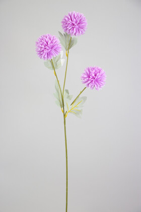 Yapay Çiçek 3lü Top Karanfil Dalı 62 cm Mor - Thumbnail
