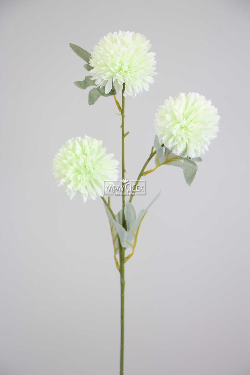 Yapay Çiçek 3lü Top Karanfil Dalı 62 Cm Su Yeşili