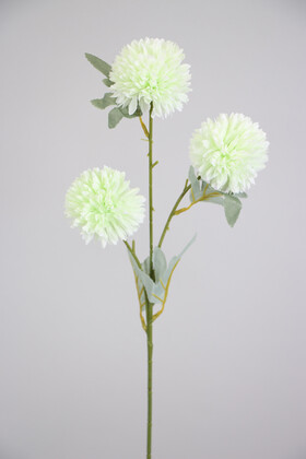 Yapay Çiçek Deposu - Yapay Çiçek 3lü Top Karanfil Dalı 62 cm Su Yeşili