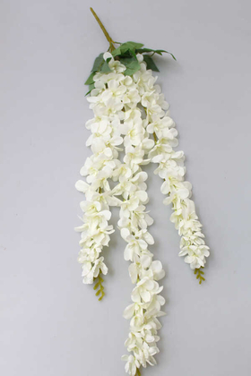 Yapay Çiçek 3lü Uzun Sarkan Sümbül 100 cm Beyaz - Thumbnail