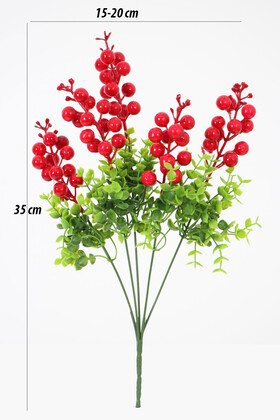 Yapay Külah Kokina Demeti Yeni Yıl Çiçeği 35 cm - 4