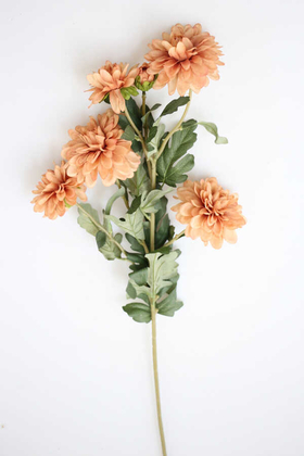 Yapay Çiçek 6lı Uzun Kasımpatı Dalı 85 cm Kahve - Thumbnail