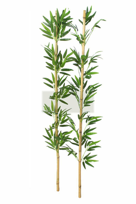 135 cm Yapay 15 Dal Yapraklı Gerçek Bambu - Thumbnail