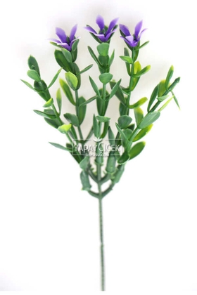 Yapay Çiçek Deposu - Yapay Küçük Mine Çiçekli Garnitür 20 cm Mor