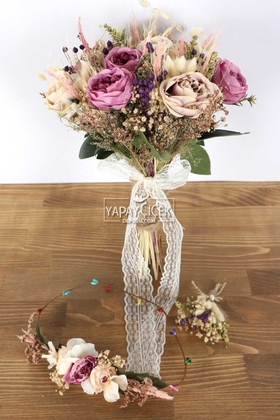 Style Yapay Gelin Çiçeği 3lü Set - Yapay Çiçek Deposu